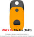 Silicone Case for Tile Pro 2022 with Keychains, 2 Pack Anti-scratch Protective Cover with Carabiner (Black/Orange)...