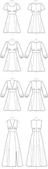McCall Pattern Company McCall's Women's V-Neck Sleeveless, Short 3/4 Sleeve Dress Sewing Patterns, Sizes 6-14, 6-8-10-12-14, White...