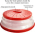 Microwave Plate Cover 10.5 inch Collapsible Food Plate Lid Cover - BPA Free, Easy Grip, Microwave Plate Guard Lid With Steam Vent & Colander Strai...