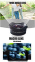 Andoer 4K Smartphone Camera Lens 0.45X Wide Angle 15X Macro Phone Lens with Universal Clip...