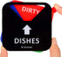 Kichwit Dishwasher Magnet Clean Dirty Running Empty, Non-Scratch Strong Magnetic Backing, Residue Free Adhesive Included, 3.5 Inch, Black...