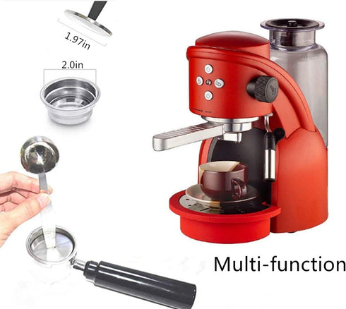 Espresso Scoop with Tamper 2 In 1 Stainless Steel Coffee Scoop Tamping Dual-Purpose Coffee Spoon Powder Hammer Tamper Multi Function Spoon Holder ...