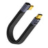 QIANRENON 240W USB4.0 C 90°Angle PD Fast Charging Short Cable 40Gbps Type C 4.0 Male to Right Angle C Male Flat Flexible Data Cable, for Thunderbo...