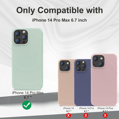 CHOICE REVOLUTION Silicone Case for iPhone 14 Pro Max 6.7 Inch, Full Body Protective Cover, Soft Ultra Slim Shockproof Liquid Phone Case with Anti...