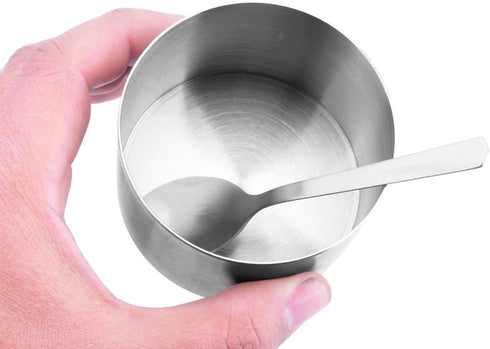 Sugar Container with Lid and Spoon,Spice Jars,Stainless Steel 12 Ounce Sugar Bowl,Multi-Function Spice Salt Brown Sugar Jars Container,Coffee Bar ...