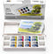 Winsor & Newton Cotman Watercolor Paint Set, 8 Half Pan, Landscape Colors w/ Brush...