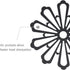 allydrew Non-Slip Insulated Silicone Carved Trivets, Flexible and Durable Floral Coasters Multi-Use Pot Holders & Placemats Set, 3 Pcs, Black, Whi...