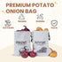 Potato Onion Storage Bag, Reusable Potato and Onion Storage Bag for Pantry, Vegetable Storage Bags with Drawstring Closure, Blackout Liner for Sho...