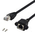 GINTOOYUN Panel Mount RJ45,RJ45 Male to Female Screw Panel Mount CAT6/5e/5 Shielded Network LAN Extender Cord Connector (LINE)...