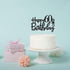 Black Glitter Happy 60th Birthday Cake Topper for Women Men, Hello 60th Anniversary, Cheers to 60 Years Party Decorations...