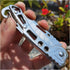 4 Pack Self-Defense Folding Knife With Key Ring Easy To Everyday Carry, Outdoor Survival Stainless Steel Pocket Knife (Silver)...