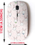 2.4G Wireless Mouse with Cute Pattern Design for All Laptops and Desktops with Nano Receiver - Cute Adorable Kawaii Rabbit Bunny...