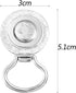 MJartoria Interchangeable Snap Buttons Centerpiece Rhinestone Eye Glass Holding Brooch (Silver Color)...