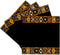 3dRose Brown and Black African Pattern-Art of Africa Inspired by Zulu Beadwork Geometric Designs-Ceramic Tile Coasters, Set of 4 (CST_76556_3)...