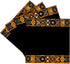 3dRose Brown and Black African Pattern-Art of Africa Inspired by Zulu Beadwork Geometric Designs-Ceramic Tile Coasters, Set of 4 (CST_76556_3)...