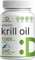 DEAL SUPPLEMENT Antarctic Krill Oil, 1,000mg Per Serving, 240* Softgels – Mercury Free, No Fishy Taste – Rich in Omega-3s, EPA, DHA, Astaxanthin, ...