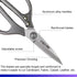 Heavy Duty Scissors 8.5'', All Purpose, Leather Scissors, Reinforced Stainless Steel Blades with Metal Handles for Home, Office, Easy Cutting Card...