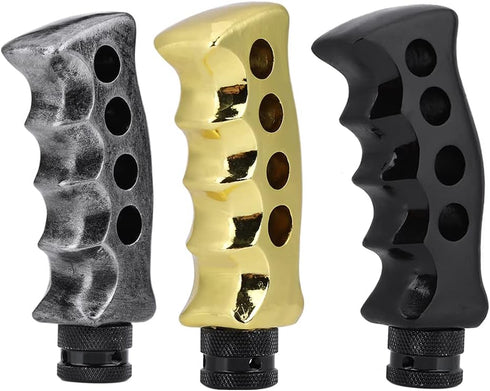 Gear Shift Knob, Universal Car Manual Stick Lever Handle Shifter Head Transmission Pistol Grip Gear Shifter Knob with 3 Adapters for Most Manual a...