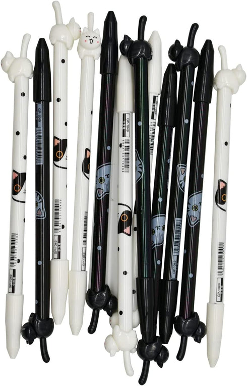 30PCS Kawaii Cat Pens Cat Tail Gel Pen For Cat Lovers Cute Animal Pens Fun Black Ink Rollerball Pens For Desk Decoration School Office Accessories...