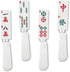 Mahjong Tile Cheese Spreaders, Hand-Painted Resin Handles with Stainless Steel Blades for Spreading Cream Cheese, Butter, and Jam, Assorted Design...