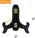 Petutu 6 Pack 4 Inch Wooden Display Stand Plate Easels Holder (Black)...
