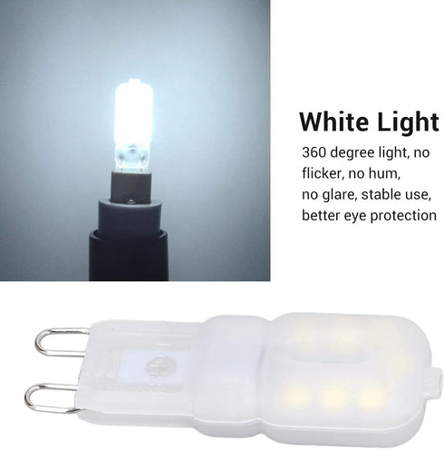 Hyuduo 6Pcs G9 LED Light Bulbs, Bi Pin Base Dimmable 3W Energy Saving 360 Degree Light Light Bulb for Chandelier Ceiling Lamps and Pendant Lamps H...