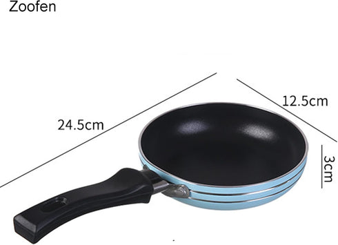Zoofen 4.7" Frying Pan Mini Round Egg Skillet Non Stick One Egg Fry Pan Breakfast Pan with Long Handle...