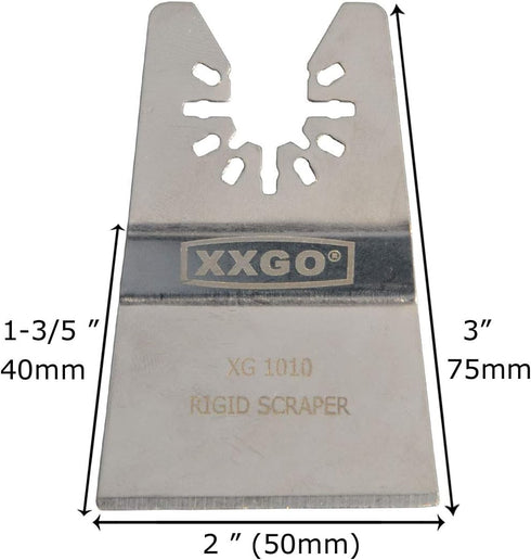 2 Pcs Universal 2” Rigid Oscillating Tool Scraper Blades Compatible with Bosch Chicago Craftsman Dewalt Dremel Fein Harbor Freight Makita Milwauke...