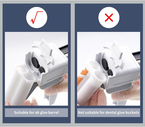 Dispensing gun AB glue gun 50ml two-component glue gun 2:1/1:1 epoxy glue gun dispensing gun, suitable for 1:1/2:1double cartridges, with 8pcs mix...