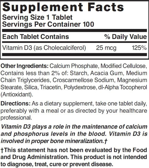 NAT B VIT D3 TB 1000IU 100 by Nature's Blend...
