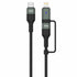 USB 2.0 USB-C to C with Lightning Adapter 2-in-1 Sync and Charge Cable, Black 6 ft...