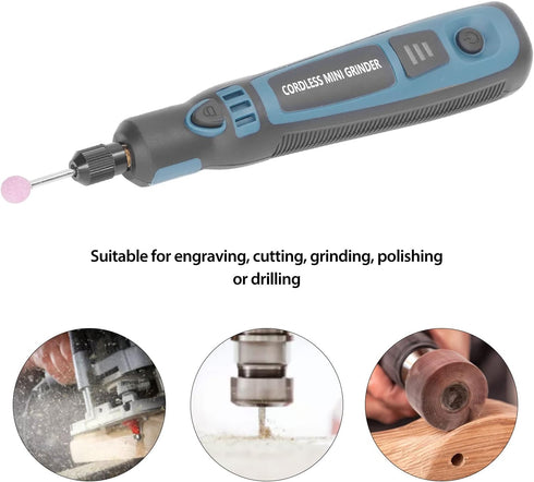 Cordless Mini Grinder, 3 Speed Adjustable Electric Grinder Pen Rotary Tool Kit with 26 Accessories, USB Rechargeable Engraving Sharpening Grinding...