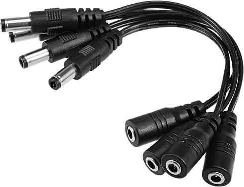uxcell 16cm 3.5x1.35mm Female to 5.5x2.1mm Male DC Power Extension Cable Connector for CCTV Security Camera 4pcs...