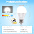 Full Spectrum Sun Light Bulb - A19 9W, Boosts Energy, Mood & Performance, Near-Perfect Color Rendering, Imitate Sunlight Indoors for a Happy Life,...