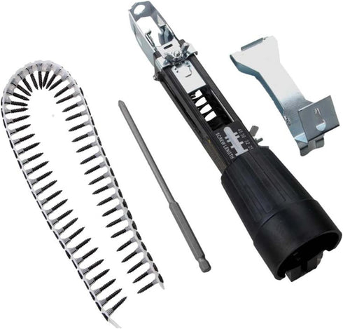 Automatic Chain Screw Gun, 50Pcs Drywall Nail Gun Adapter Adjustable Automatic Nailing Machine Fittings with Nailer Head, Auto Feed Screw Gun Adap...