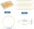 120pcs 30mm Hoop Earrings Findings Small Round Earring Finding Golden Brass Open Bezel Back Frames Circle Beading Bulk for Jewelry Making Women Cr...