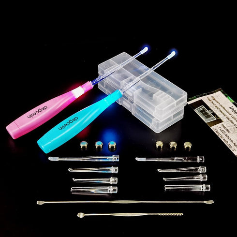 Airgoesin Upgraded 2 Lighted Tonsil Stone Remove Tool Tonsillolith Pick + Irrigation Clean Syringe Fresh Breath Oral Rinse...