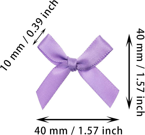 Tupalizy Ribbon Bows Mini Satin Fabric Bows Flowers for DIY Craft Sewing Scrapbooking Wedding Christmas Party Favors Bakery Treat Gift Box Decorat...