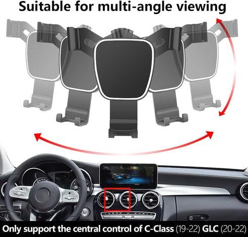 Car Phone Holder for Mercedes Benz C Class 2014-2018 c180 c200 c300?GLC Class 2015-2019 GLC200 GLC260 GLC300 Auto Accessories Navigation Bracket I...