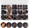 110Pcs Mixed Sewing Buttons, 4-Hole Craft Round Blazer Buttons, 5 Color 3 Size(15mm,20mm,25mm) Suit Coats Resin Button, Suitable for Variety Cloth...