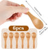 6 Pcs Small Wooden Spoons, 3.7 Inch Tiny Spoons for Spices Jars Mini Wooden Condiment Spoons Wood Teaspoon for Sauces, Salt, Sugar, Honey, Pepper,...