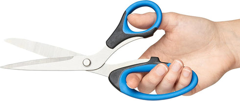 OfficeGoods Stainless Steel 8.5" Scissors w/Soft Grips - Modern Design for the Stylish Home, Office, or School - Perfect for Arts & Crafts, Scrapb...