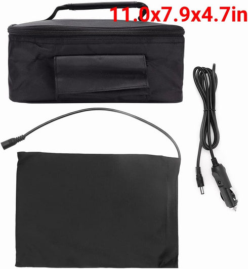 Portable Car Microwave, 12V 90W Car Food Warmer Electric Oven Fast Heating Picnic Box for Reheating & Food Cooking, Fast Heating Food Warmer for T...