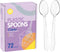Premium Clear Plastic Spoons - 72 Count, Heavy Duty & Durable Disposable Cutlery for Parties, Picnics, and Events, Heat Resistant & BPA Free...
