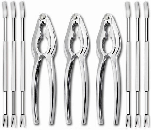 Seafood Crackers Tools Nutcrackers tools, Crab Nut Lobster Crackers Opener Shellfish Lobster Leg Sheller Kitchen Kits Pack of 9...