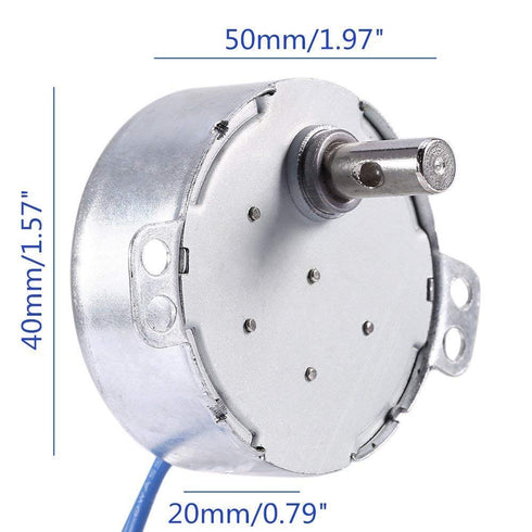 2PCS Synchronous Synchron Motor 50/60Hz AC 100~127V CCW/CW 4W with 7mm Flexible Coupling Connector and 6ft Power Cord Switch Plug for Hand-Made, S...