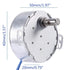 2PCS Synchronous Synchron Motor 50/60Hz AC 100~127V CCW/CW 4W with 7mm Flexible Coupling Connector and 6ft Power Cord Switch Plug for Hand-Made, S...