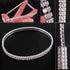 LucBuy 2PCS Twinkle Diamond Anklet, Elastic Rhinestone Tennis Ankle Bracelets for Women,Crystal Silver-Tone Sparkling Charm Foot Jewelry,Bling Shi...
