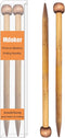 Mdoker Bamboo Knitting Needle Straight Single Pointed Sweater Knitting Needles 10-inch Length for Handmade DIY Knitting Projects,Size US 15(10mm)...