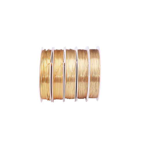 KC Gold Copper Wire 0.4mm Bead Cord for Bracelet Necklace Charm Beading Jewelry Making 27yard...